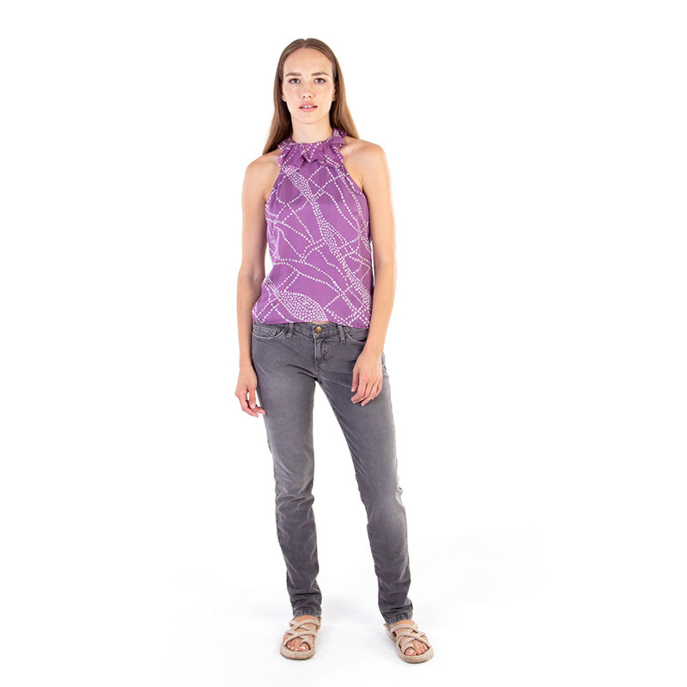 LUCA LUCA VIOLET & WHITE TANK TOP | WOMENS SIZE M